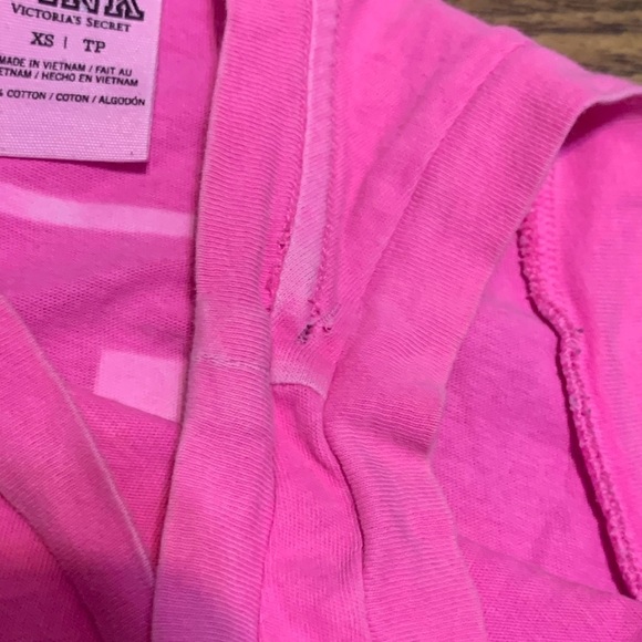 VICTORIA Secret PINK Muscle T-Shirt Large size XS - Picture 8 of 13